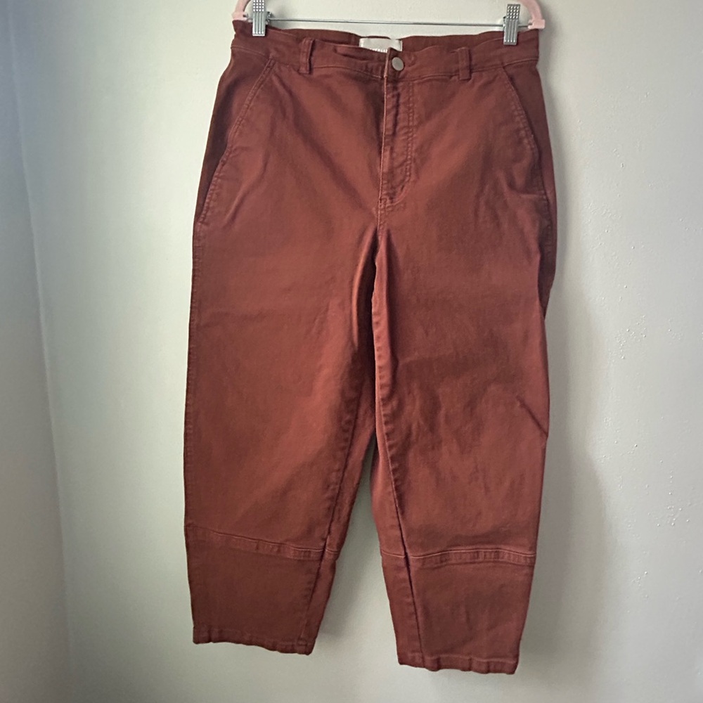 Everlane burnt orange barrel pants - size 14